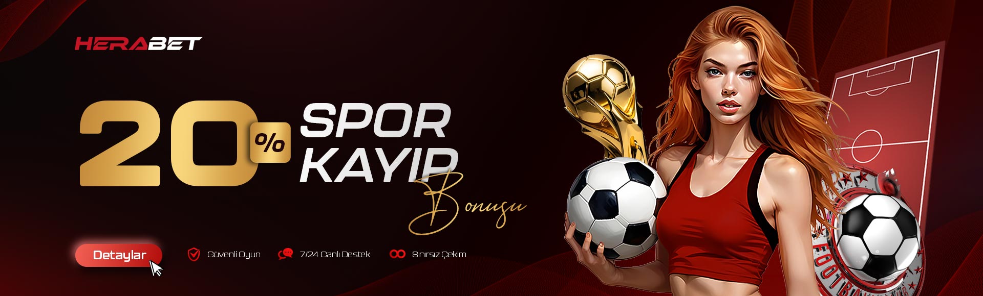 Herabet yüzde 20 spor kayıp iade bonusu